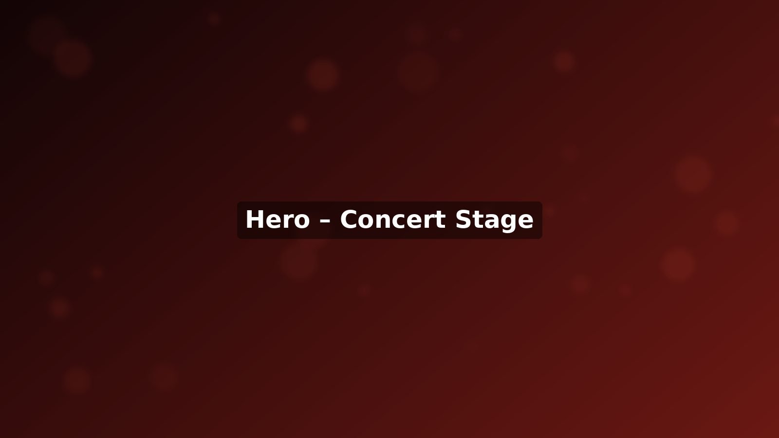 Concert stage with Meraki mark